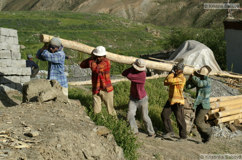 Výstavba školy, Ladakh, Indie