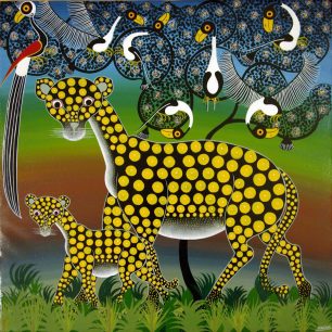 Tingatinga - leopard Maulana