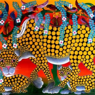 Tingatinga - leopard Omari