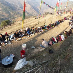 Oslava v blízkej dedinke