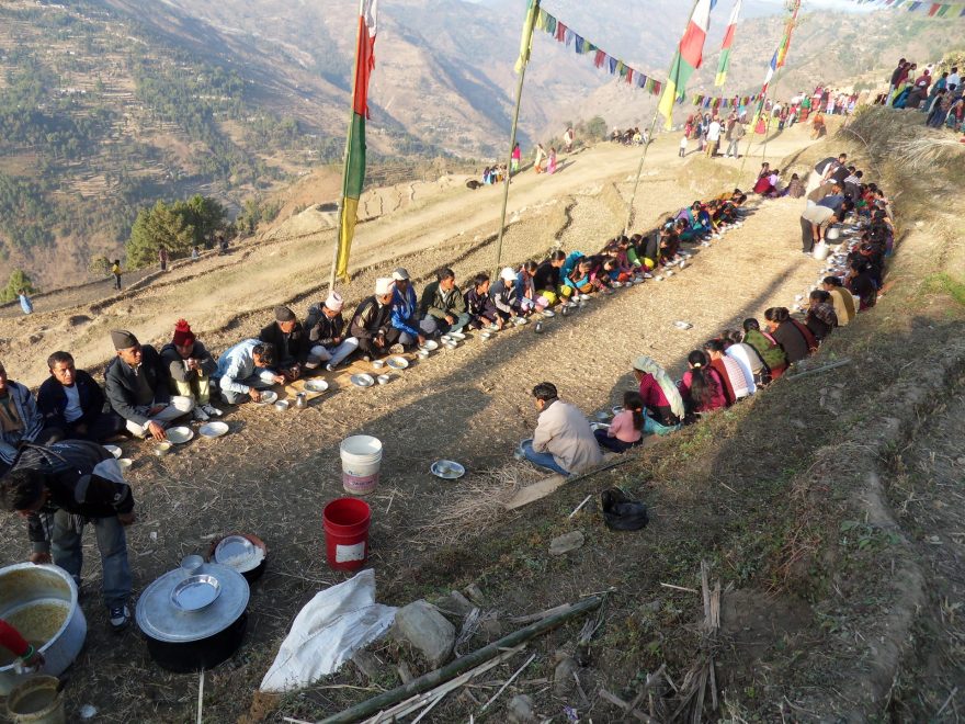 Oslava v blízkej dedinke