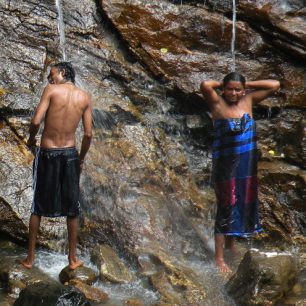 Sprcha na zpáteční cestě