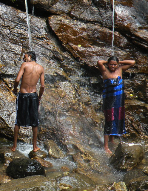 Sprcha na zpáteční cestě