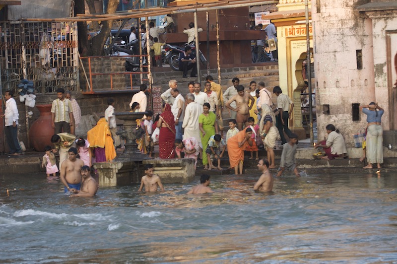 koupele na ghátech, Indie