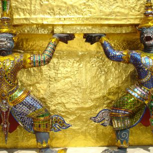 výzdoba chrámu, Bangkok, Thajsko