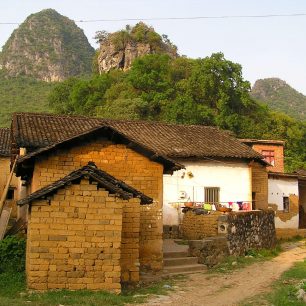 vesnice, Yangshuo, Čína