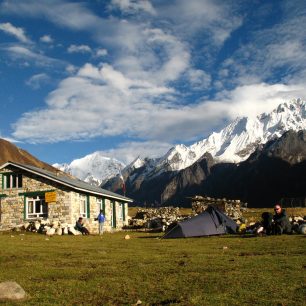 Kemping v Kianjin Gompa