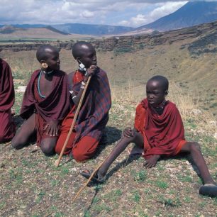 Vstup do rezervace Ngoro Ngoro je lidem zapovězen, jedinou vyjímku mají Masajové, Tanzánie