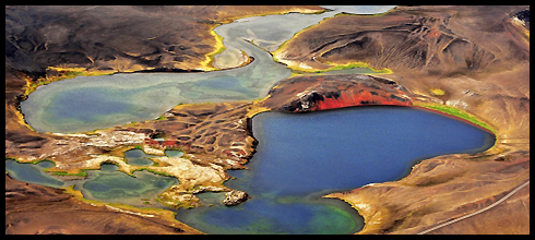 sopečná jezírka, Island