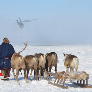 Nejrychlejším dopravním prostředkem na krajním ruském severu je vrtulník