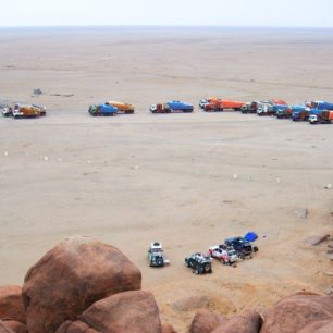 Auta odvážející obilí