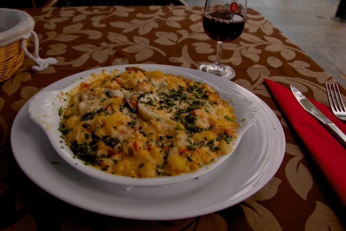 Bacalhau com Natas (Mořská treska s krémovou omáčkou)