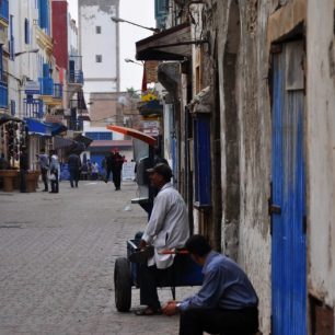 Pohoda na jednej z ulic mesta Essaouira