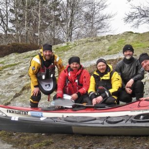 Kompletní výprava - zleva Standa, Radek, Stanďoch, Jirka a Vítek