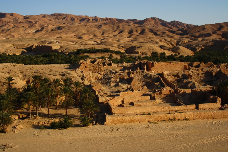 Výhled na celou starou část oázy Tamerza