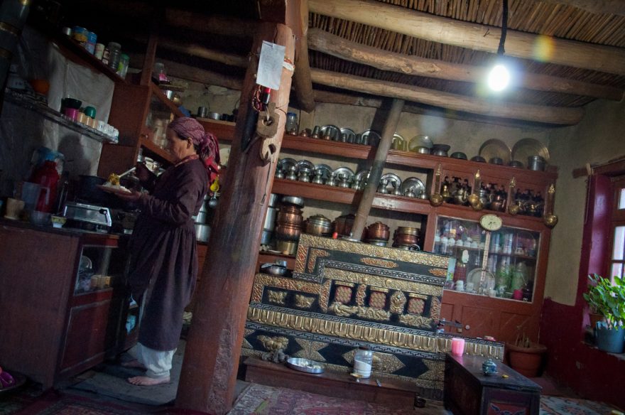 Ústředním místem ladacké domácnosti je kuchyň/jídelna, Indie