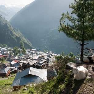 Vesnice Malana v údolí Parvati, Indie