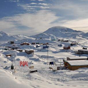 Pohled na vesnici, Grónsko