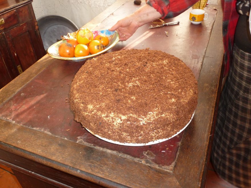 Medovník - asi nejběžnější dort, se kterým se v Gruzii setkáte