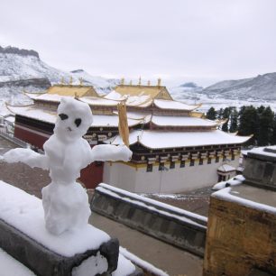 Můj první sněhulák v červnu