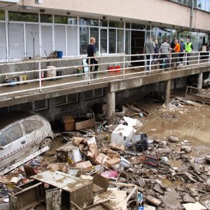 Vyplavená byla i nemocnice v Doboji. (Foto: Robert Mikoláš, Český rozhlas)