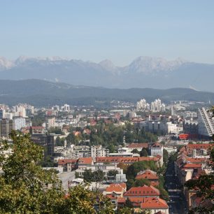 Pohled na Lublaň z hradu, Slovinsko