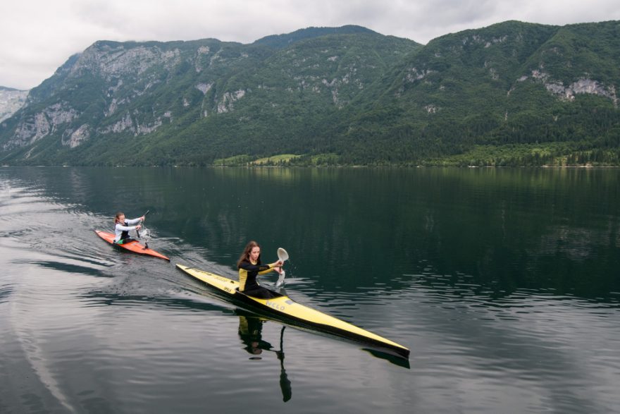 Trénink na jezeře Bohinj