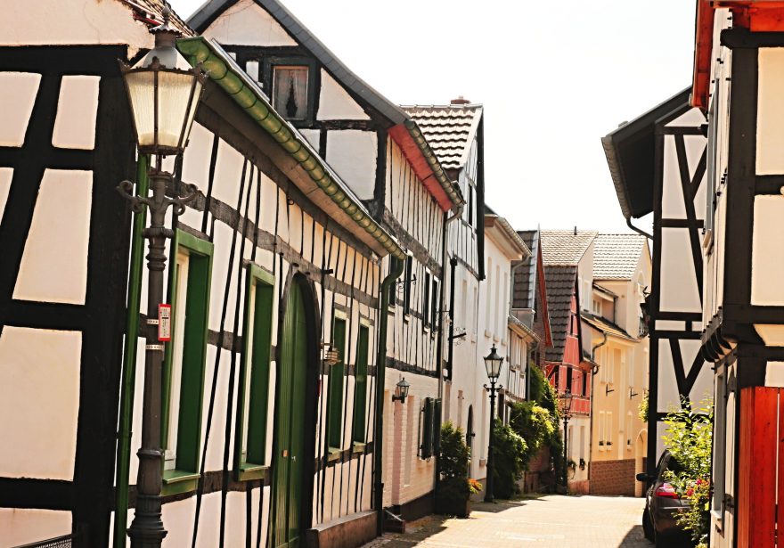 Německé typické hrázděné domy