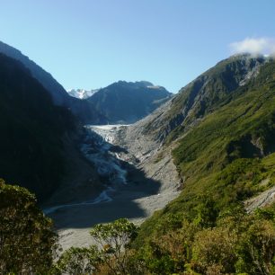 Výšlap s výhledem na Franz Josef Glacier, Nový Zéland