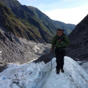 Castel rocks hut, cesta po ledovci, Nový Zéland