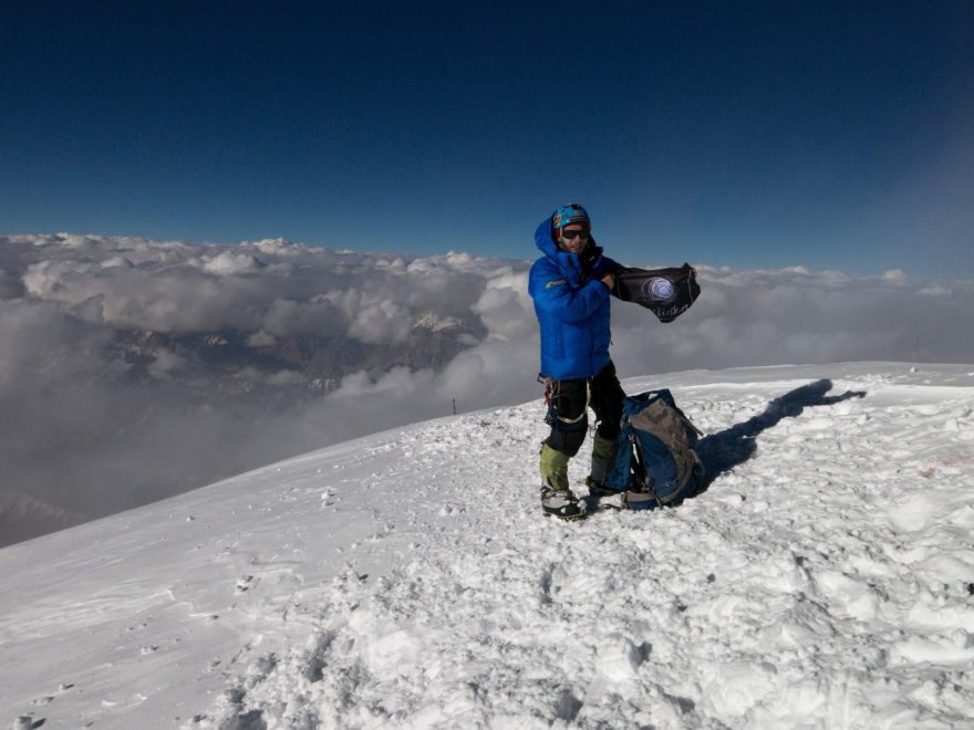 Honza Trávníček na vrcholu K2