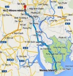 Mapa k opičímu ostrovu, Vietnam