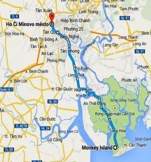 Mapa k opičímu ostrovu, Vietnam