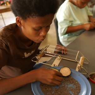 Katrina při práci, Namibie