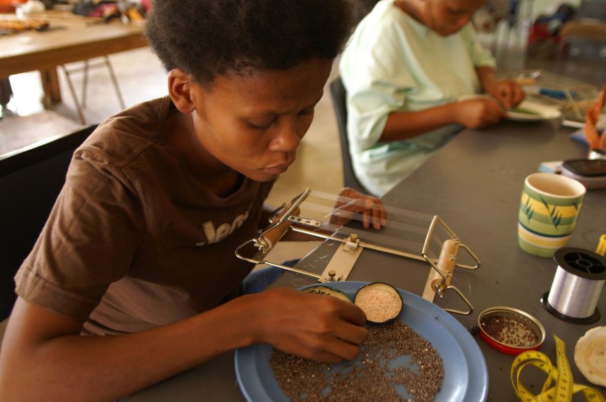 Katrina při práci, Namibie