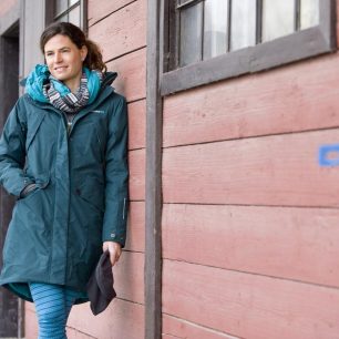 Kristina Höschlová při focení katalogu Didriksons1913 pro podzim a zimu 2014