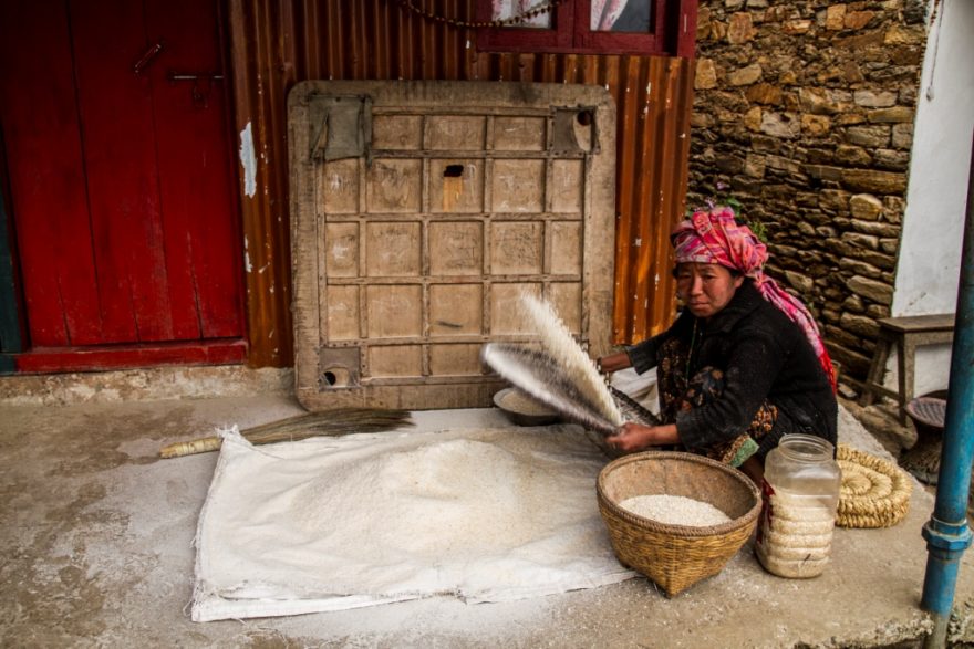 Po sklizni je třeba rýži pročistit