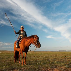 Malý pastevec na koni, Mongolsko