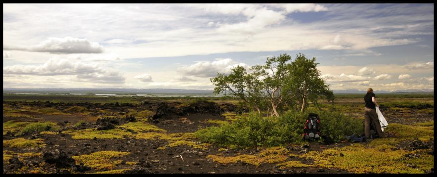 Nekonečná pole lávového písku, Island