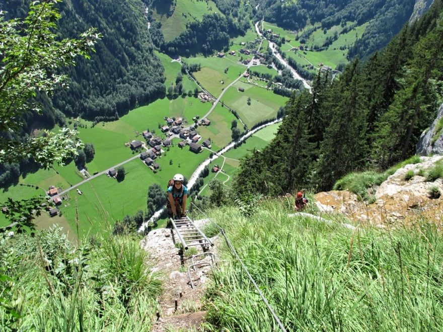 Ferrata vyžaduje absolutní odolnost vůči závratím, Mürren