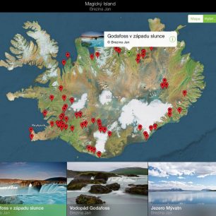 Interaktivní mapa průvodce, Island