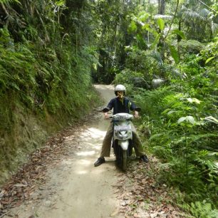 Na skútru uprostřed džungle