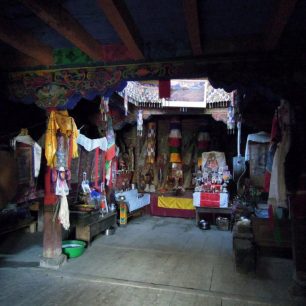 Interiér buddhistického kláštera v Shey