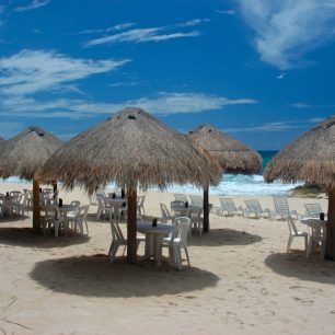 Pláž na ostrově Cozumel