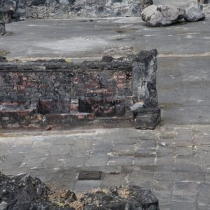 Zbytky po výbuchu sopky