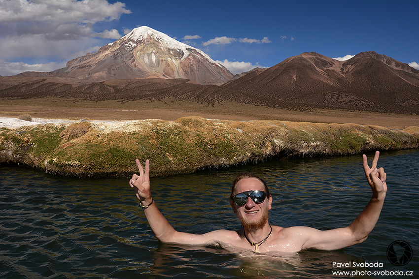 Termály pod Sopkou Sajama (6542 m)