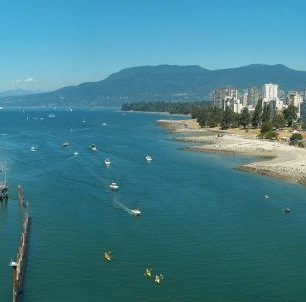 Výhled z Burrard Bridge, Vancouver