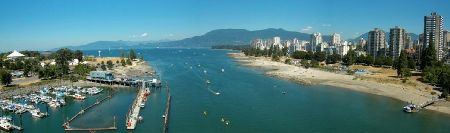 Výhled z Burrard Bridge, Vancouver