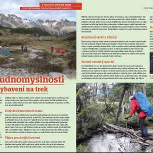 Co si nezapomenout na trek.