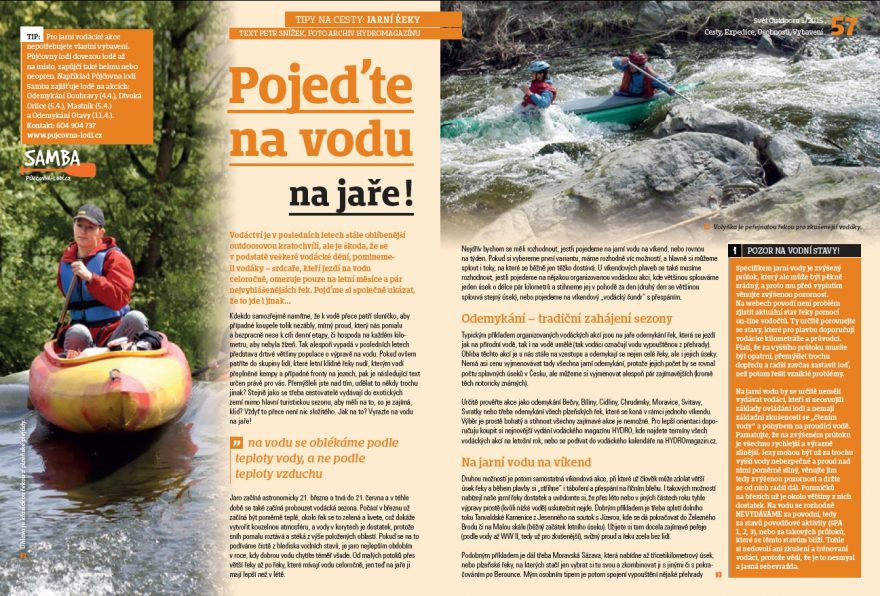 Tipy na jarní vodácký výlet.